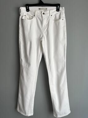 Levi's 505 Straight Leg Jeans Women's Size 4 White Denim Mid Rise Classic